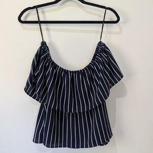 Forever 21 Navy and White Striped Camisole